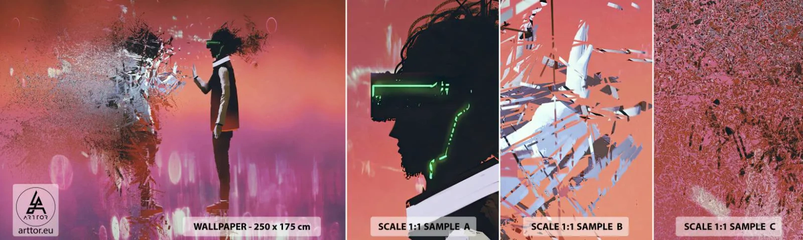 Vzorka Fototapeta Standard Eco - Je možné nahliadnuť do seba? - Abstrakcia, Kus, Ľudia - 100x30 cm