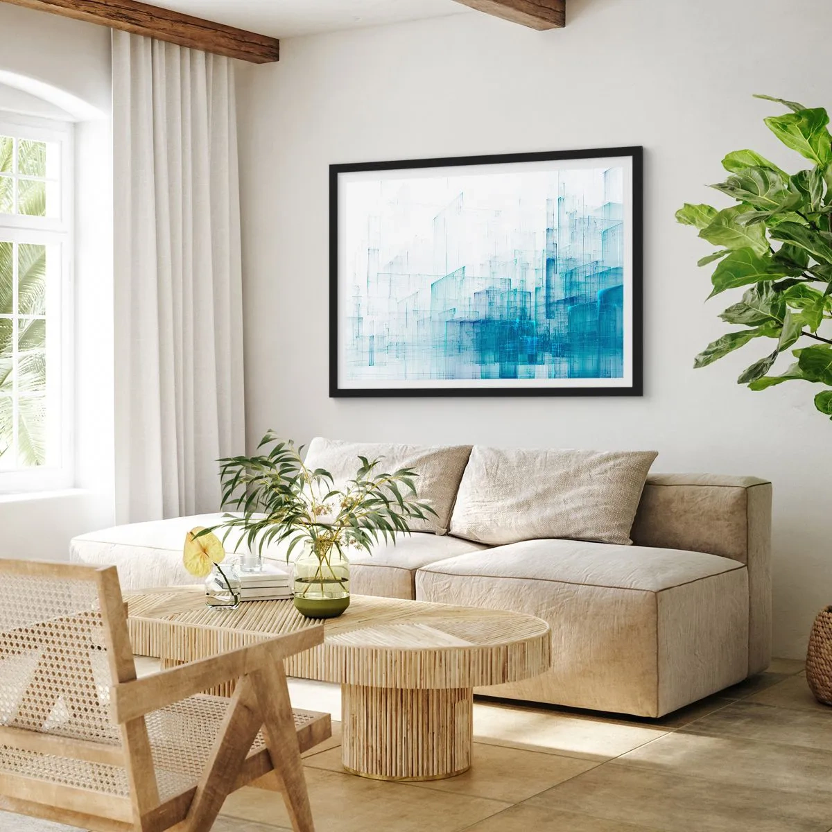 Plagát v čiernom ráme - Ako sa stal priestor - 100x70 cm