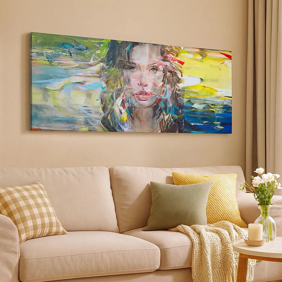 Obraz na plátne - Za závojom vzduchu - 100x40 cm