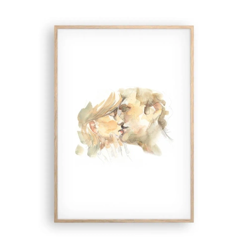 Plagát v ráme zo svetlého duba - Nájdená polovica? - 70x100 cm