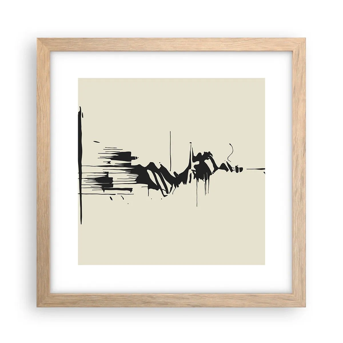 Plagát v ráme zo svetlého duba - Rýchla abstrakcia - 30x30 cm