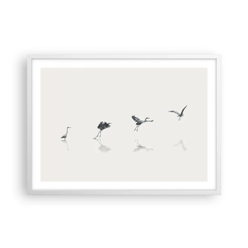 Plagát v bielom ráme - Štyri jednoduché kroky - 70x50 cm