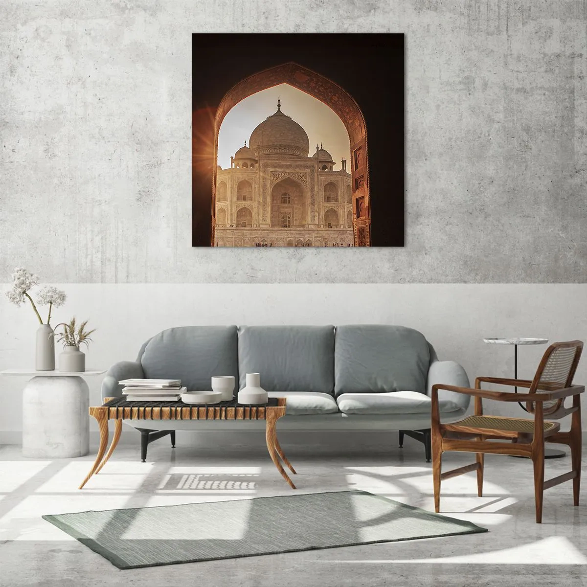 Obraz na skle - Pamätník nadpozemskej lásky - 40x40 cm