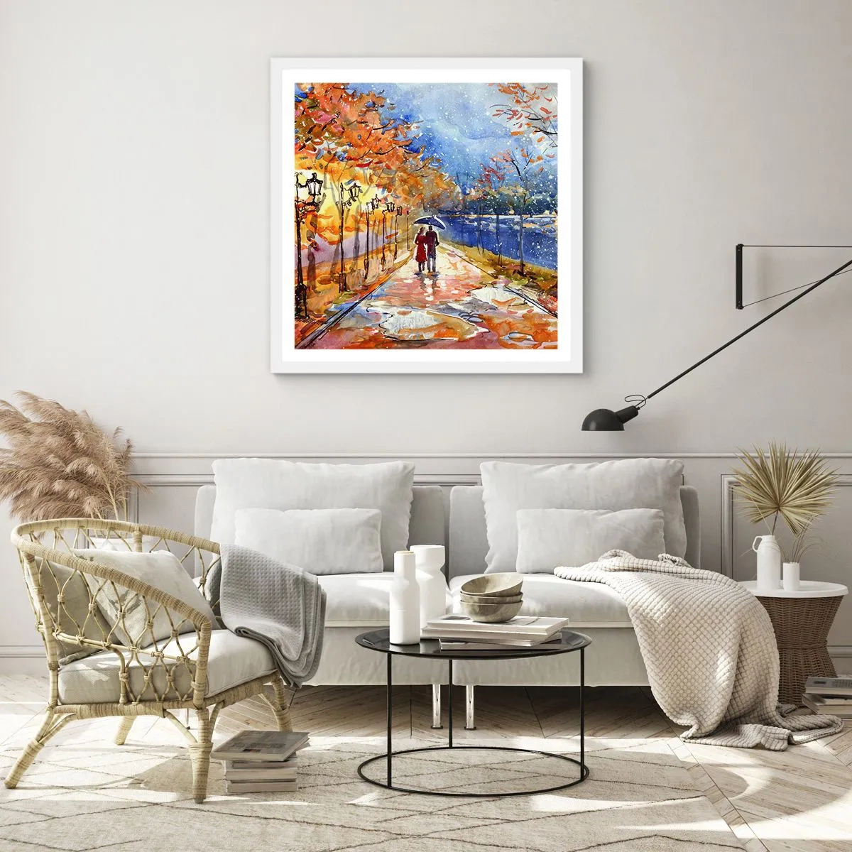 Plagát v bielom ráme - Spoločne k hranici času - 60x60 cm