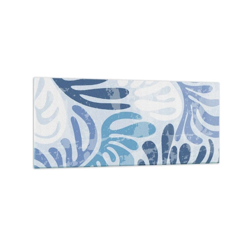 Obraz na skle - Modré papradie - 120x50 cm