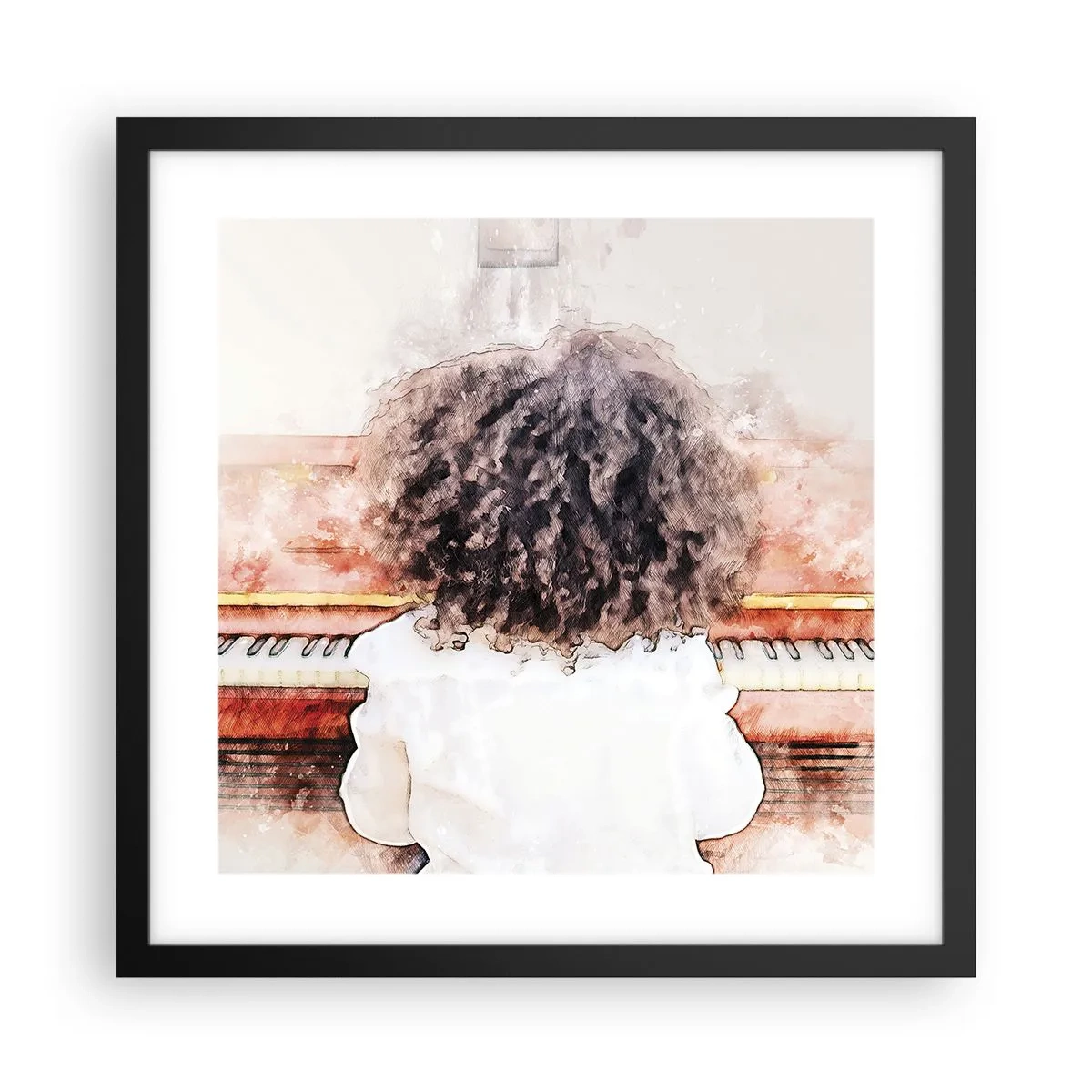 Plagát v čiernom ráme - V novom svete - 40x40 cm