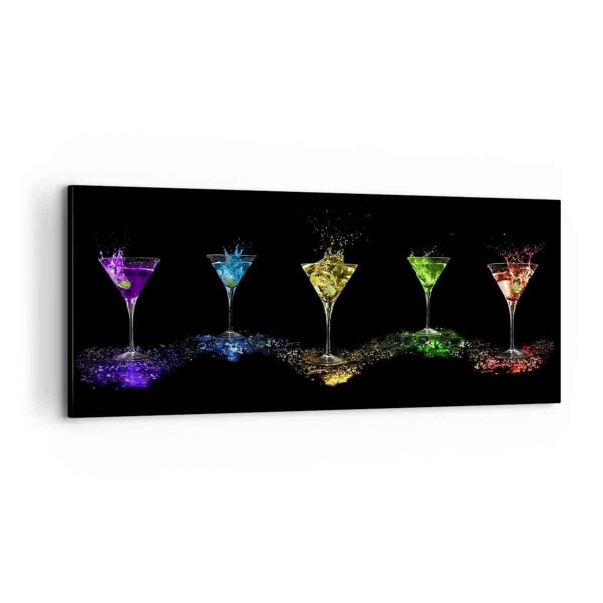 Obraz na plátne - Farby radosti v krištáľovom skle - 100x40 cm