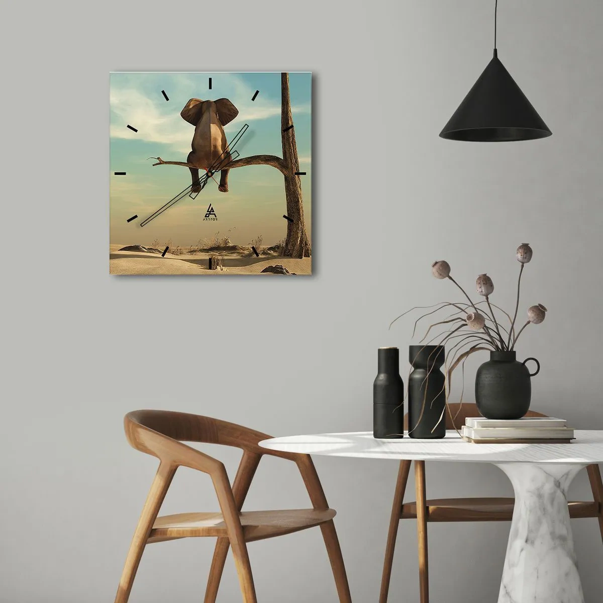 Nástenné hodiny - Nový uhol pohľadu - 40x40 cm