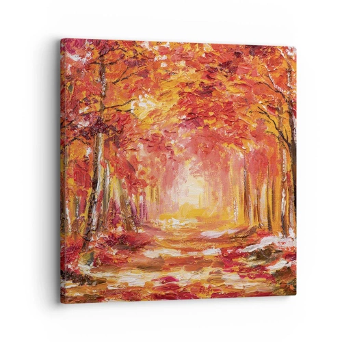 Obraz na plátne - Medený les - 30x30 cm