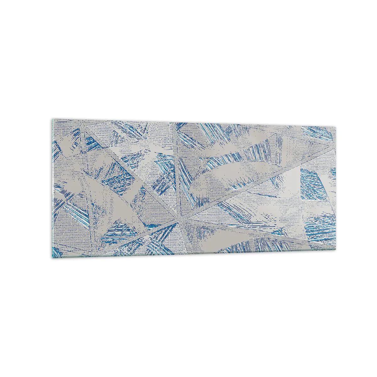 Obraz na skle - V šedo-modrom labyrinte - 120x50 cm