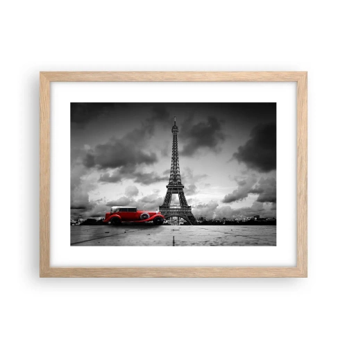 Plagát v ráme zo svetlého duba - Nie tak dávno v Paríži - 40x30 cm