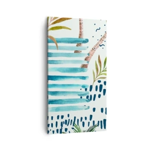 Obraz na plátne - Prázdniny pod palmami - 45x80 cm