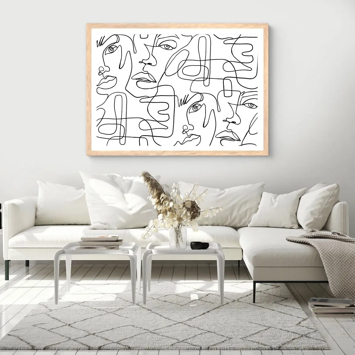 Plagát v ráme zo svetlého duba - V spletených emóciách - 100x70 cm