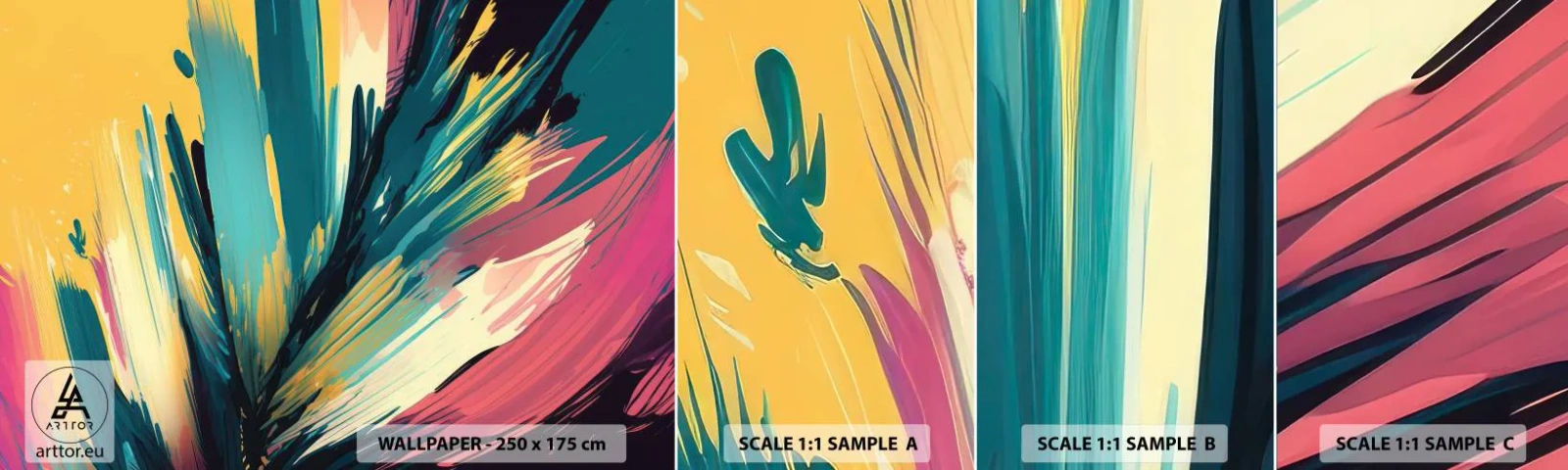 Vzorka Fototapeta Standard Eco - Kompozícia – explózia radosti - Abstrakcionizmus, Kus, Moderné - 100x30 cm