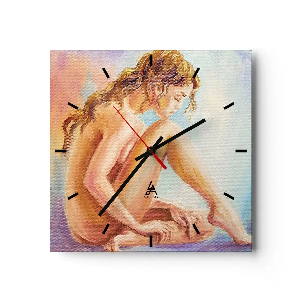 Nástenné hodiny - Akt mladosti - 30x30 cm