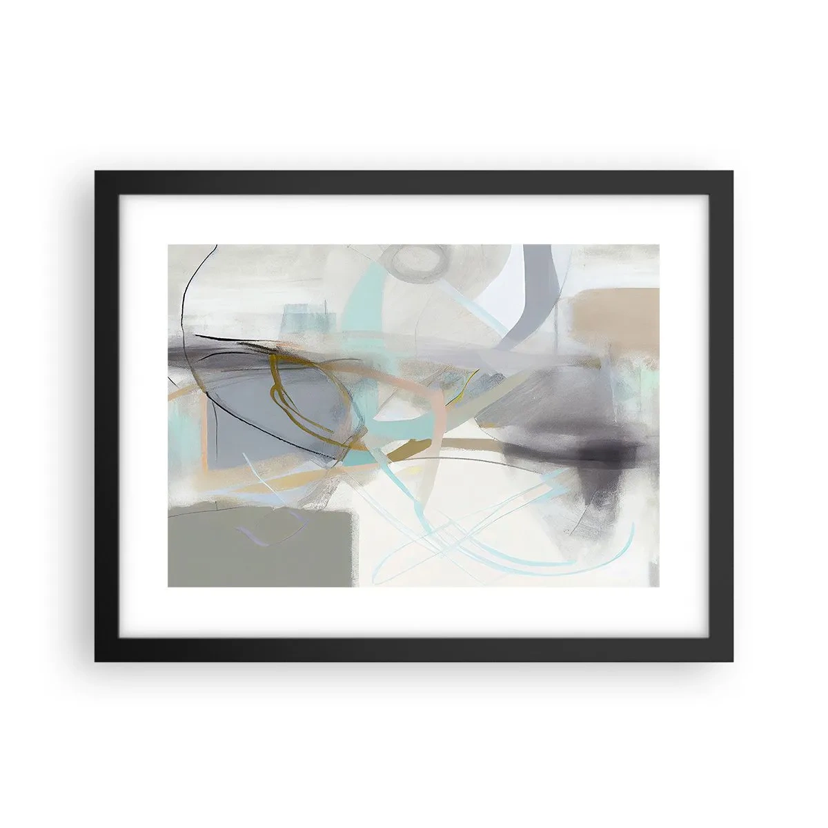 Plagát v čiernom ráme - Hmlistá abstrakcia - 40x30 cm