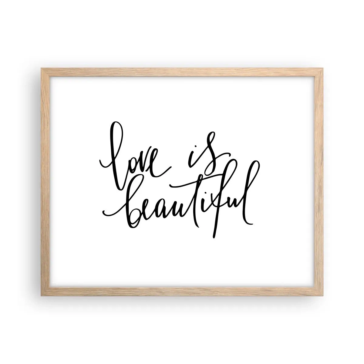 Plagát v ráme zo svetlého duba - Prečítaj a zopakuj - 50x40 cm