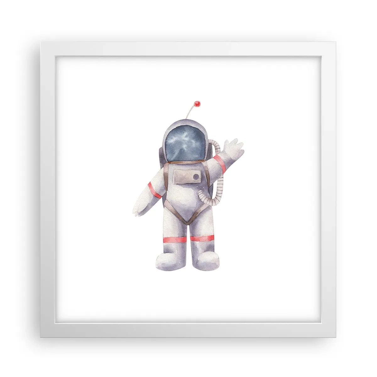 Plagát v bielom ráme - Tak zatiaľ! - 30x30 cm