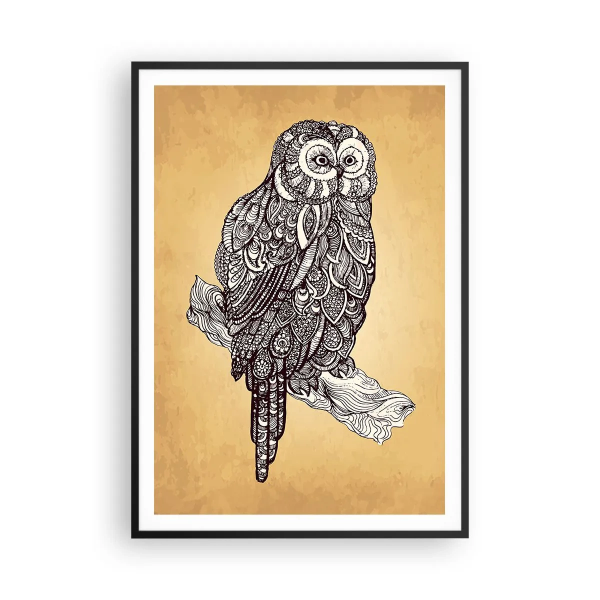 Plagát v čiernom ráme - Majstrovské ornamenty múdrosti - 70x100 cm