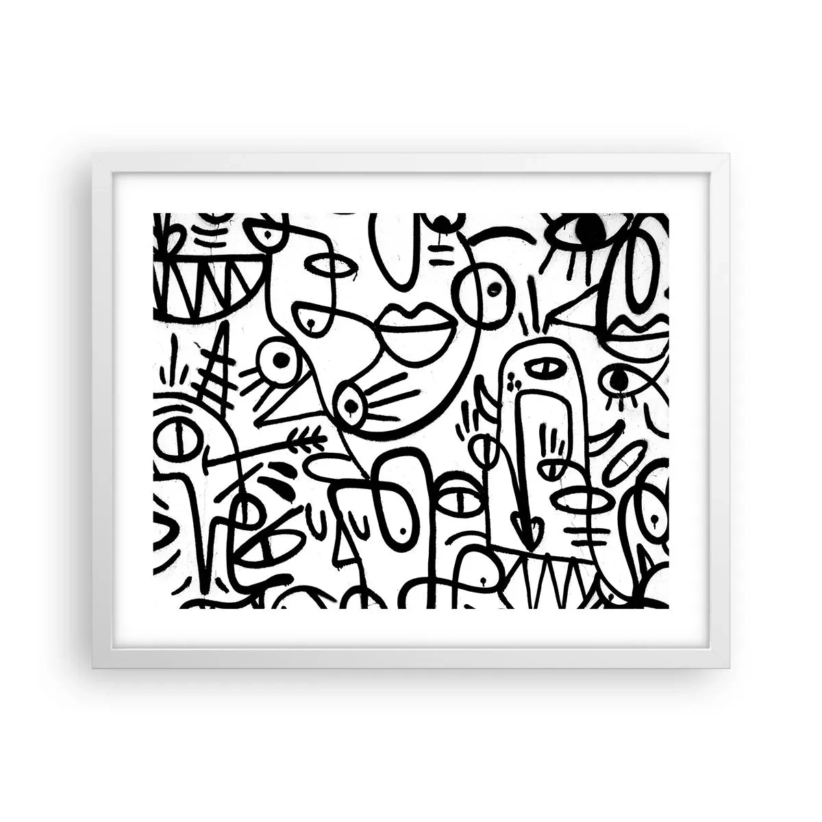 Plagát v bielom ráme - Tváre a preludy - 50x40 cm