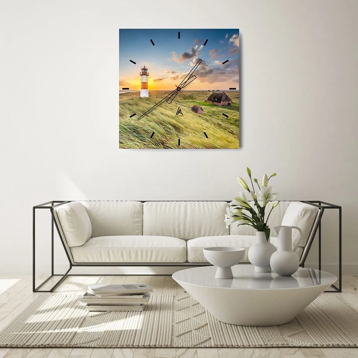 Nástenné hodiny - Medzi vlnami - 30x30 cm