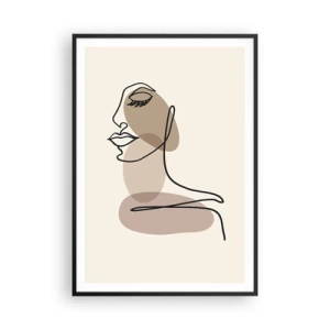 Plagát v čiernom ráme - Pri počúvaní samého seba - 70x100 cm