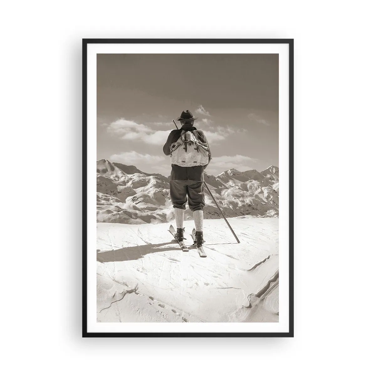 Plagát v čiernom ráme - Rovnaké hory - 70x100 cm