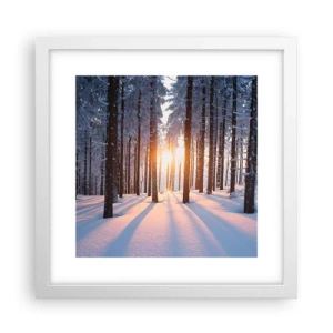 Plagát v bielom ráme - Jasne čierne na bielom - 30x30 cm