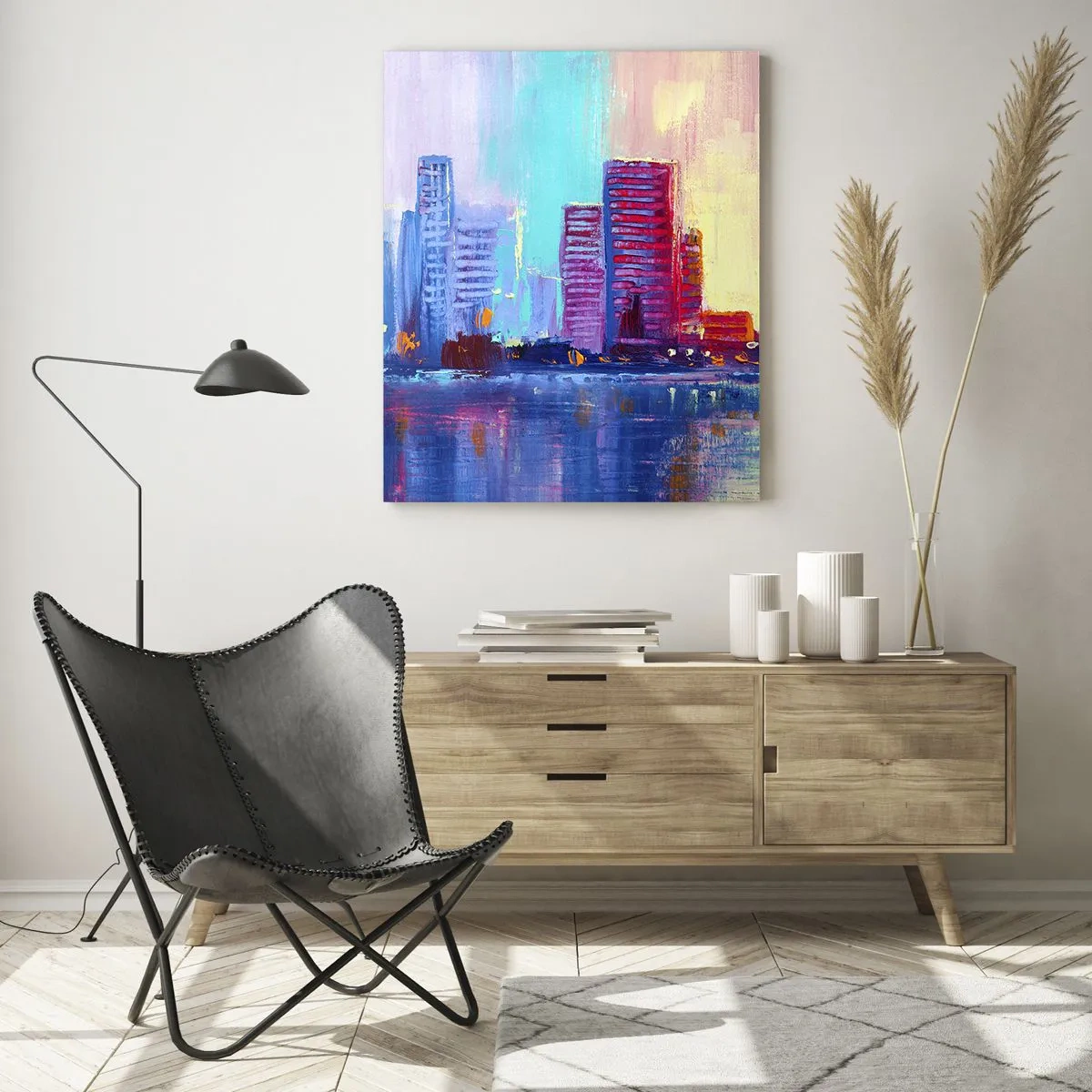 Obraz na skle - Vykúpané vo farbách - 50x70 cm