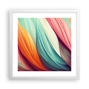 Plagát v bielom ráme - Dúhový uzol - 40x40 cm