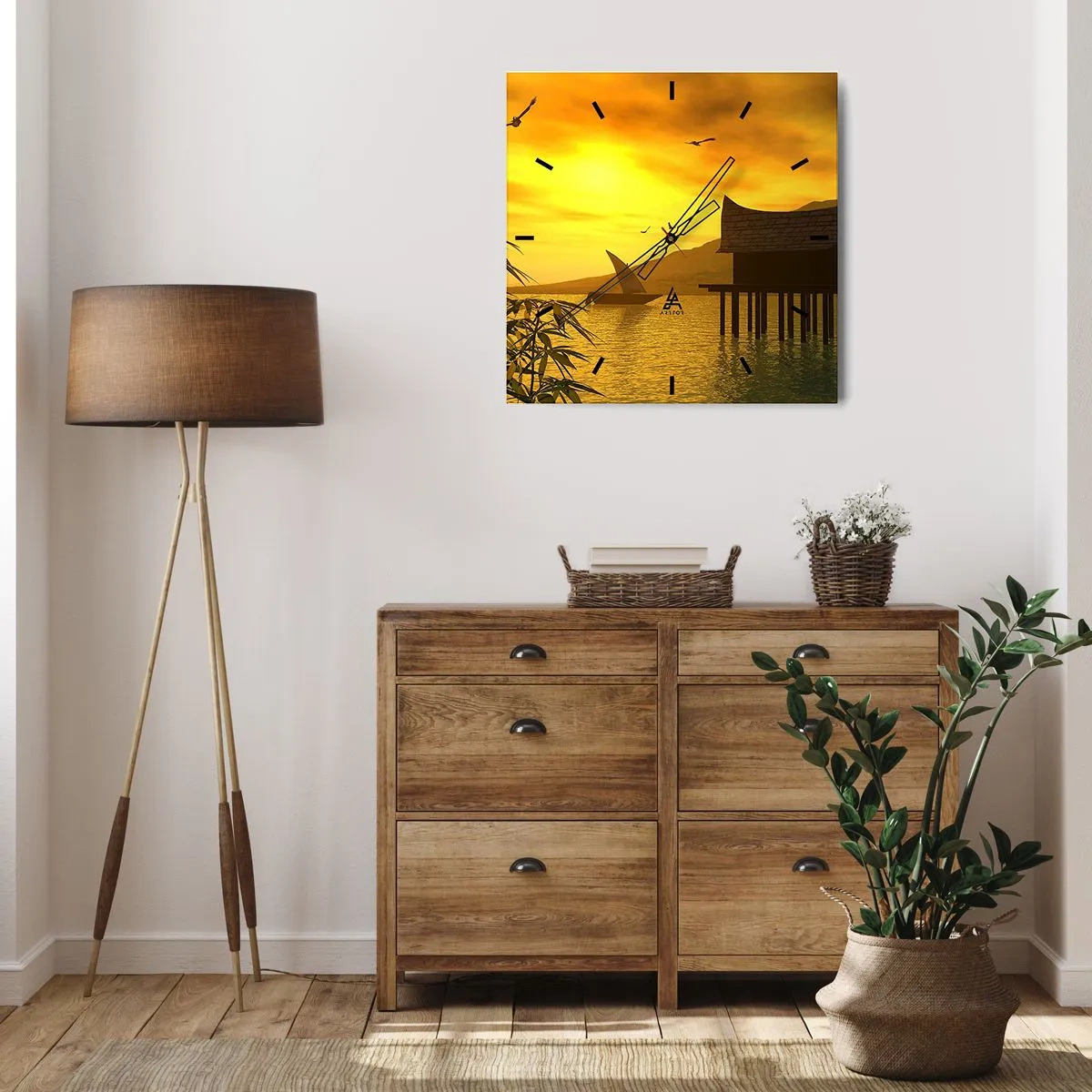 Nástenné hodiny - Vytúžený pokoj - 40x40 cm