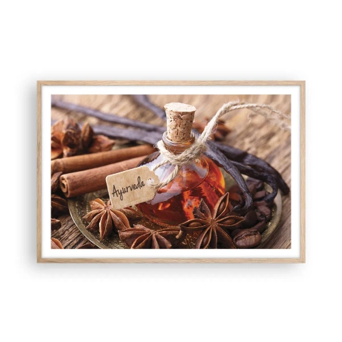 Plagát v ráme zo svetlého duba - K jednote tela a ducha - 91x61 cm