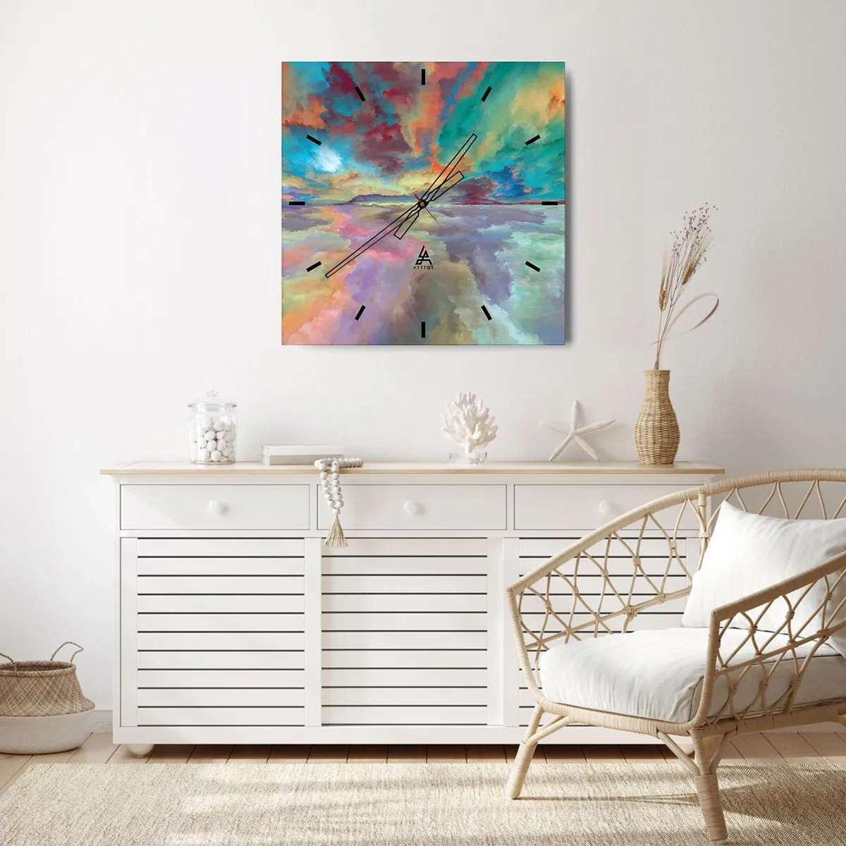 Nástenné hodiny - Dve neba - 30x30 cm