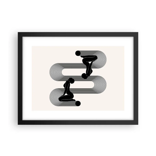 Plagát v čiernom ráme - Zmyselná symetria - 40x30 cm