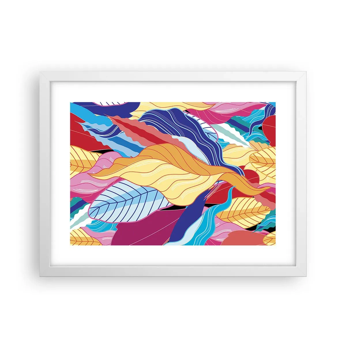 Plagát v bielom ráme - Farebný neporiadok - 40x30 cm