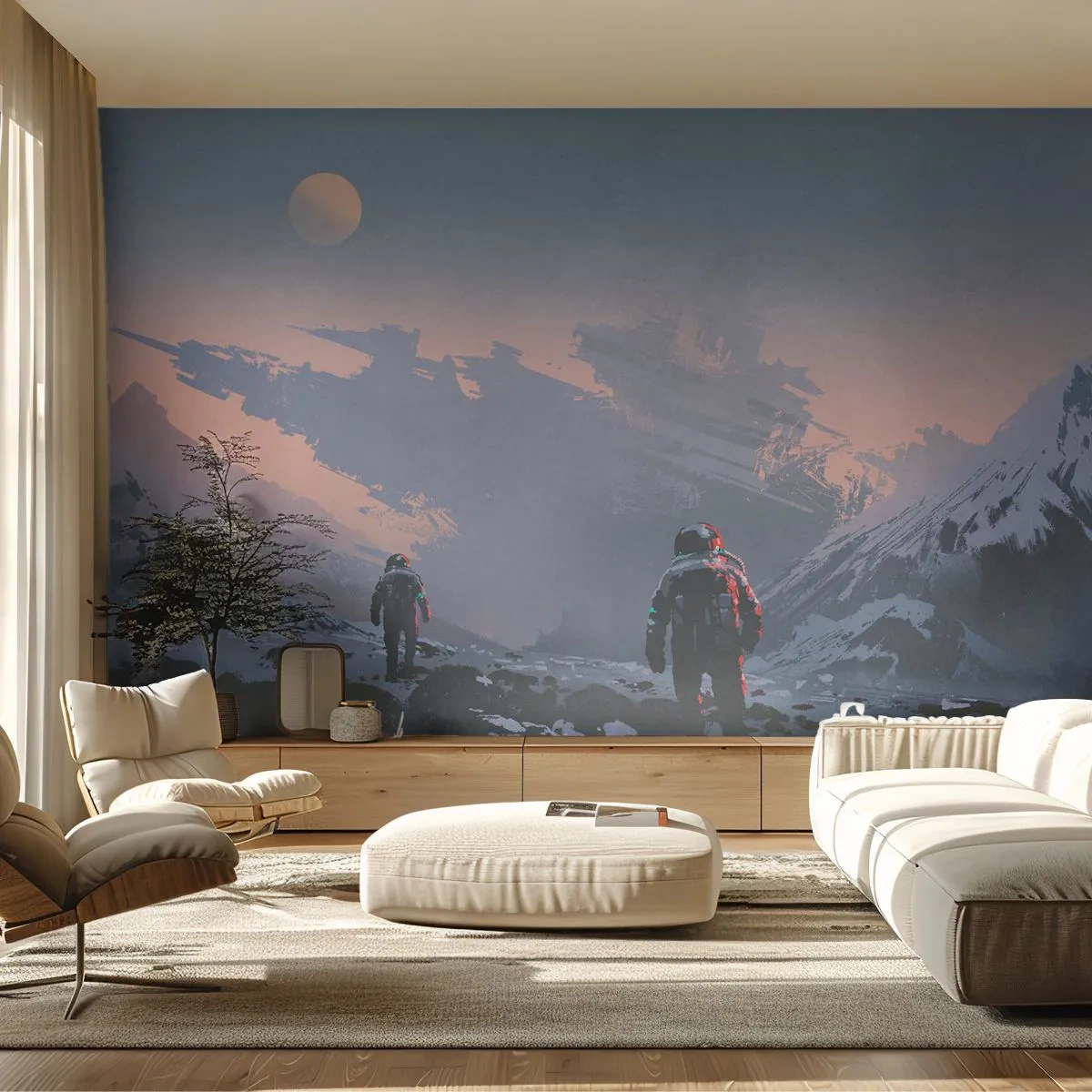 Fototapeta Premium Sand - Pod neznámou hviezdou - Abstrakcia, Astronaut, kozmonaut - 100x70 cm