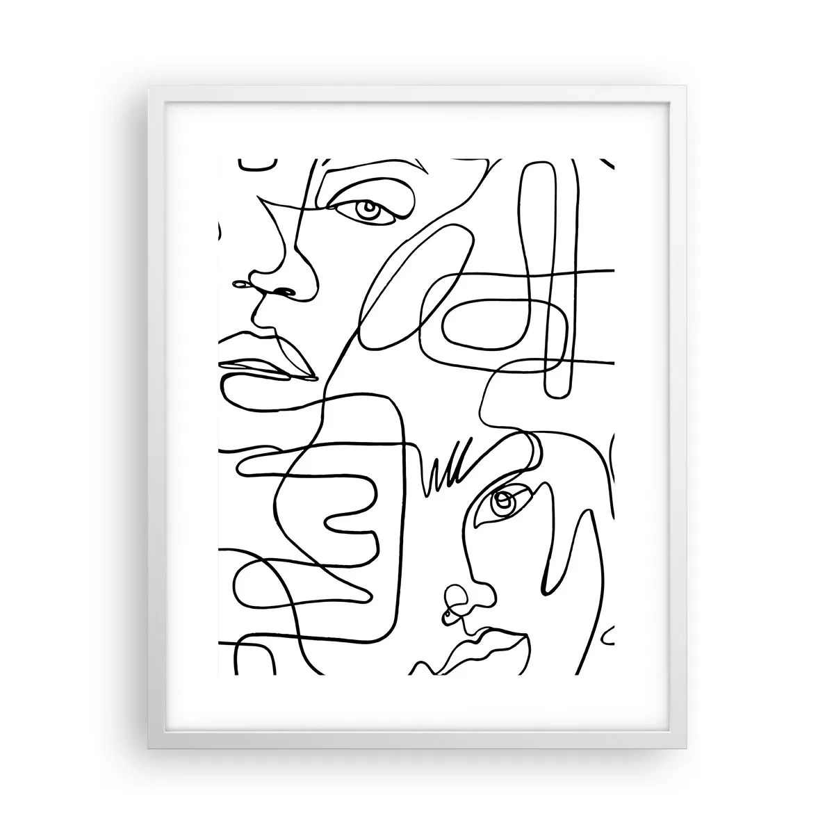 Plagát v bielom ráme - V spletených emóciách - 40x50 cm