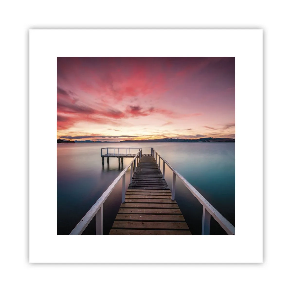 Plagát - Jemný plameň večera - 30x30 cm