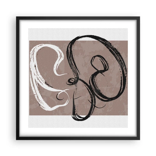Plagát v čiernom ráme - Kompozícia – hľadanie úplnosti - 50x50 cm