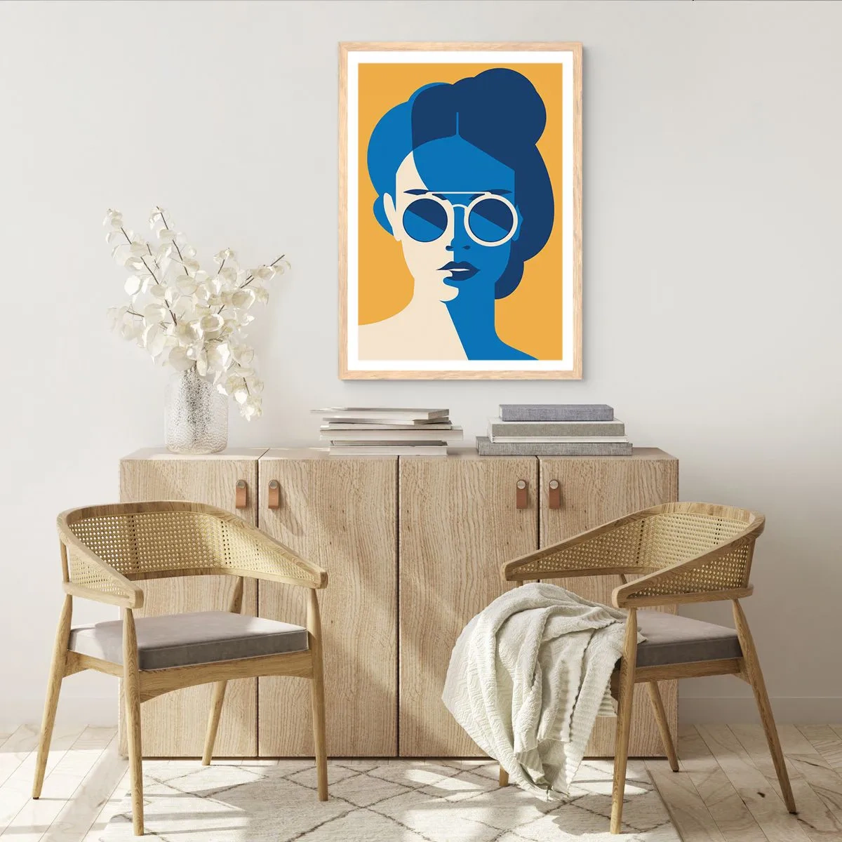 Plagát v ráme zo svetlého duba - Prázdninový look - 61x91 cm