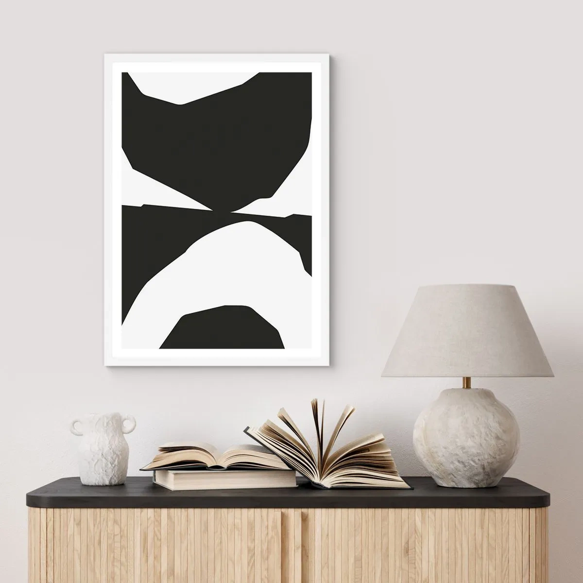 Plagát v bielom ráme - Positive-negative - 30x40 cm