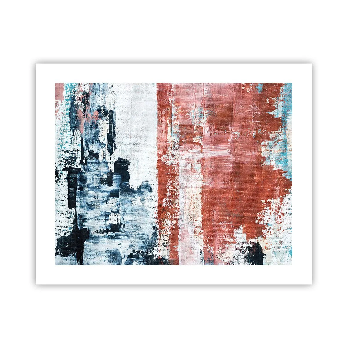 Plagát - Abstraktné pol na pol - 50x40 cm