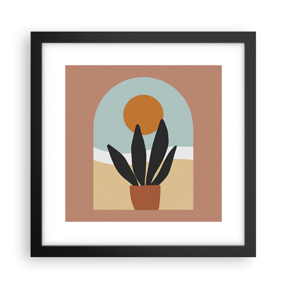 Plagát v čiernom ráme - Malé radosti - 30x30 cm