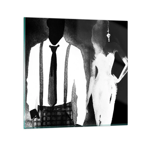 Obraz na skle - V štýle noir - 30x30 cm
