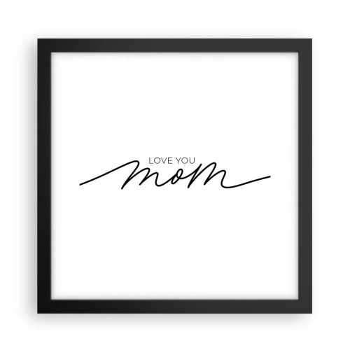 Plagát v čiernom ráme - Veľké dojatie - 30x30 cm