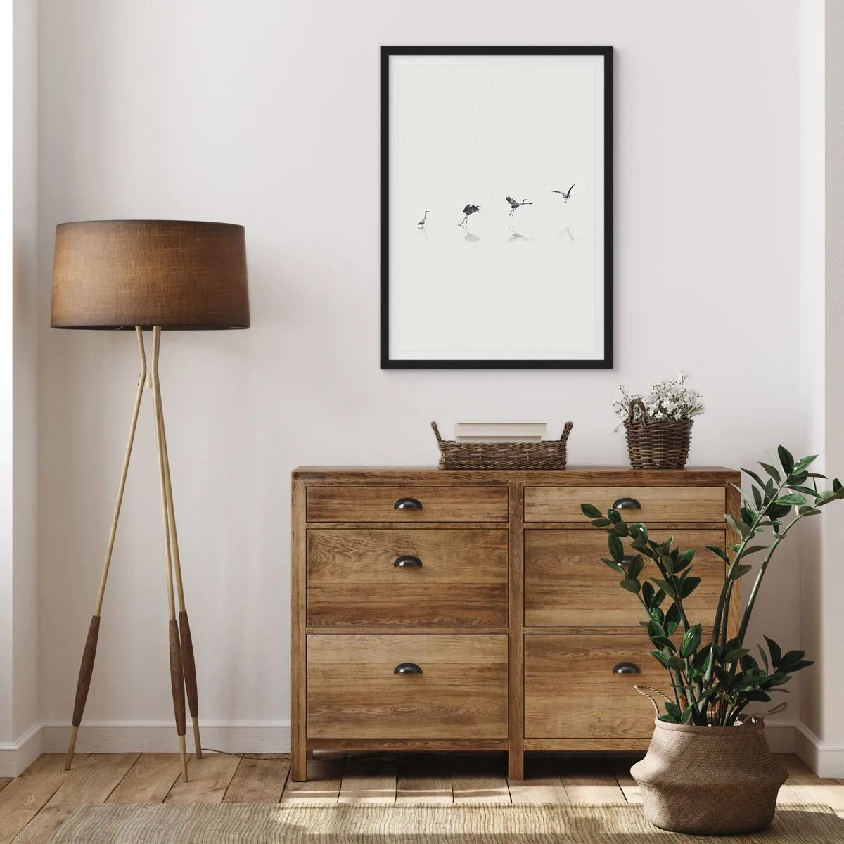 Plagát v čiernom ráme - Štyri jednoduché kroky - 70x100 cm