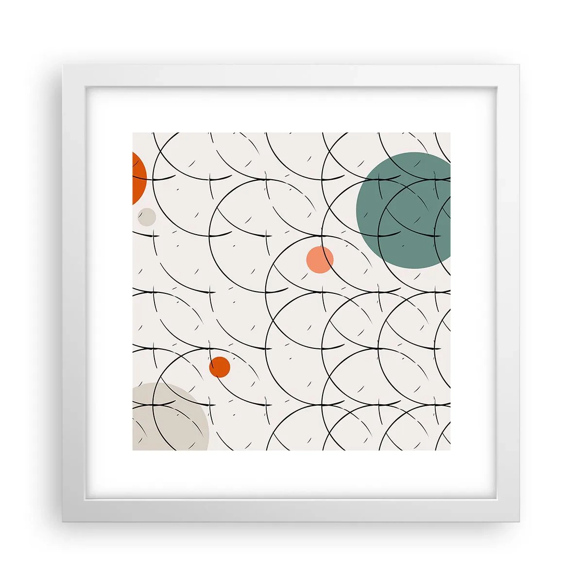 Plagát v bielom ráme - V duchu pop-artu - 30x30 cm