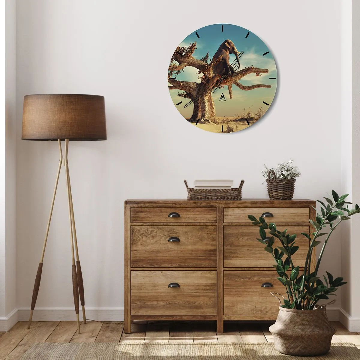 Nástenné hodiny - Nový uhol pohľadu - 40x40 cm