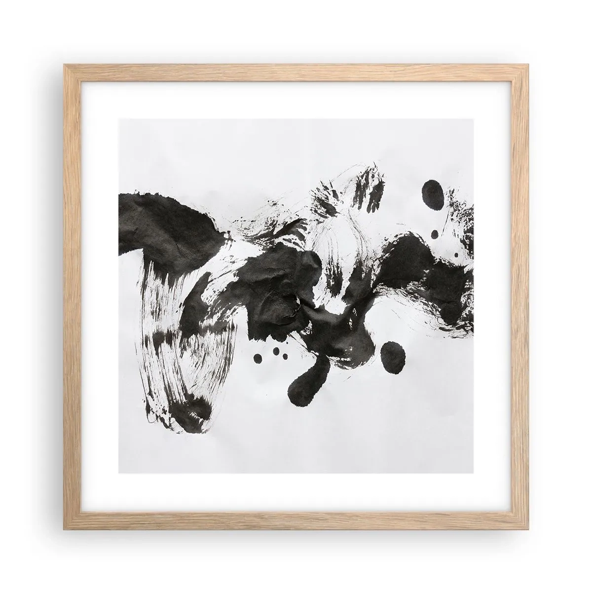 Plagát v ráme zo svetlého duba - Metóda v šialenstve? - 40x40 cm