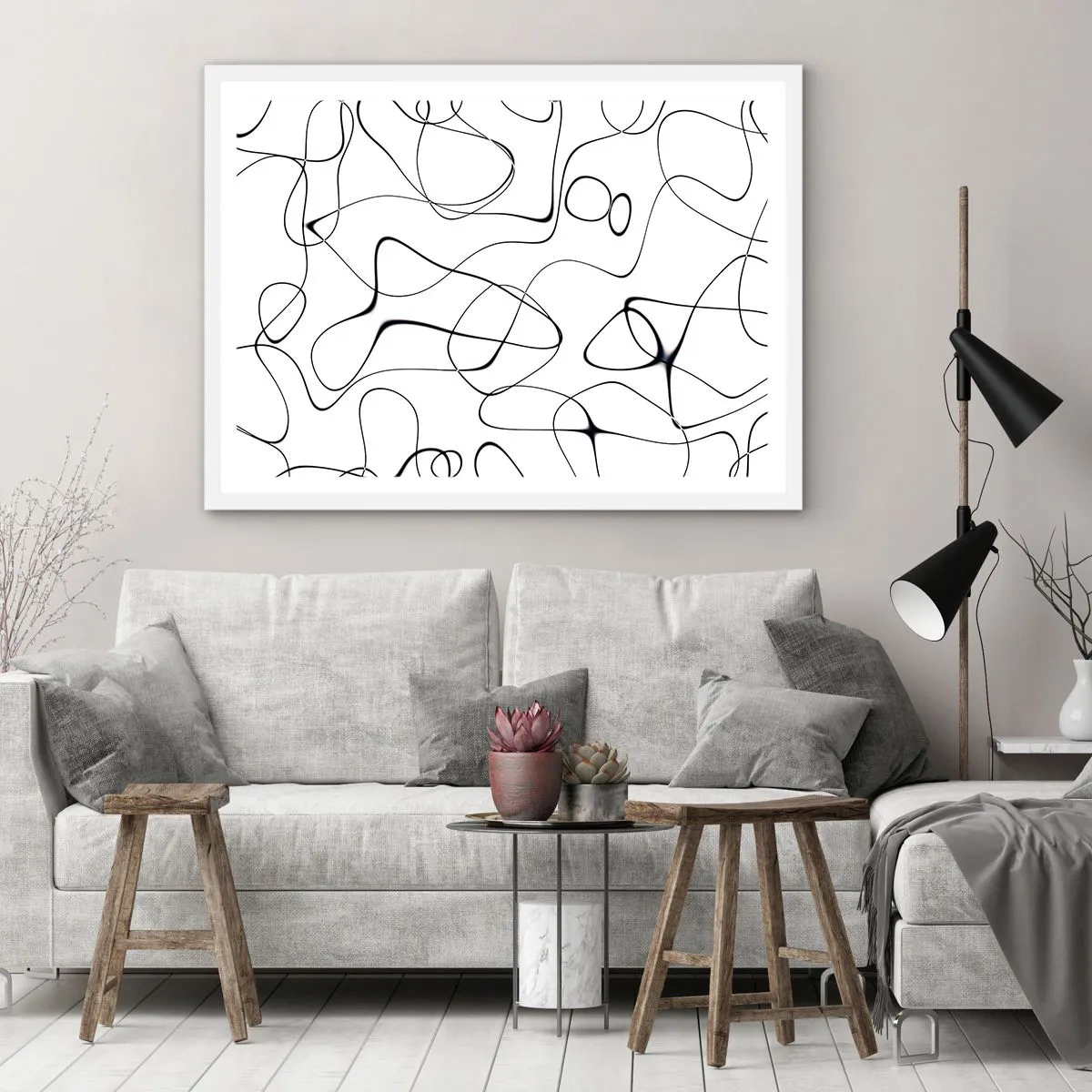 Plagát v bielom ráme - Cesty života, zákruty osudu - 100x70 cm